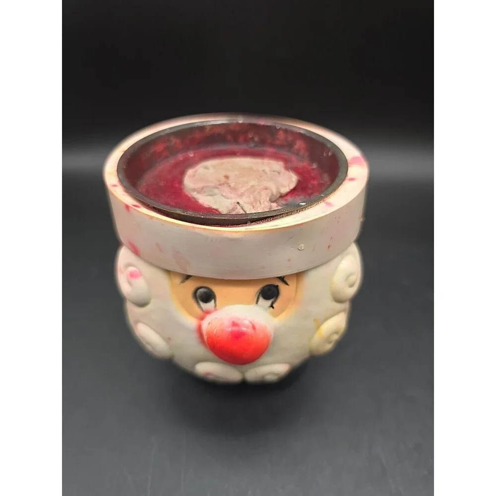 Vintage Chubby Santa Pillar Candle Holder Hong Kong